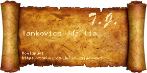 Tankovics Júlia névjegykártya