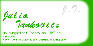 julia tankovics business card